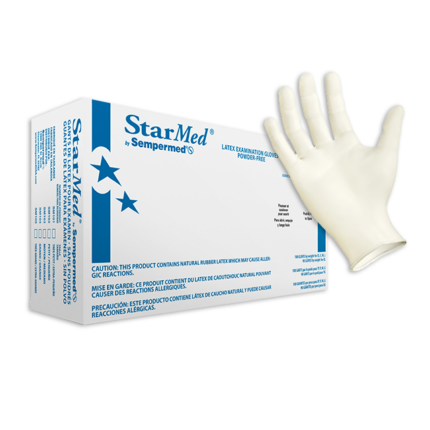 StarMed Latex PF Exam Gloves