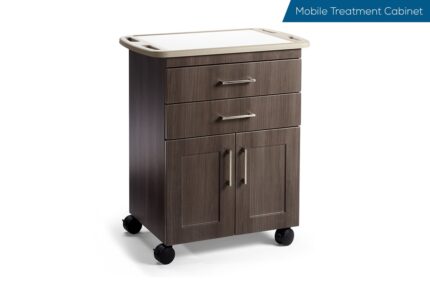 Mobile Treatment Cabinet - 4 Inch Drawers